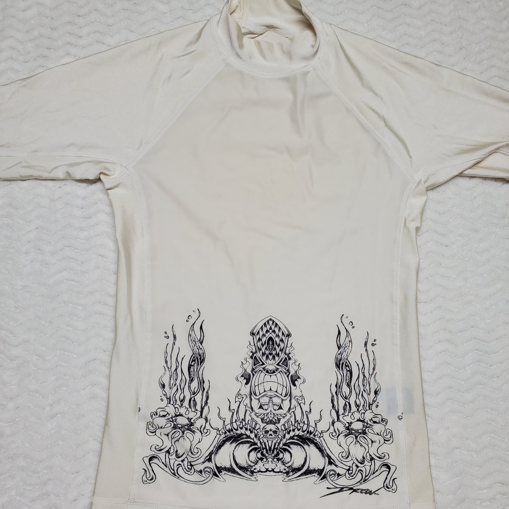 DREW rashguards By COPA BOYS Medium White Rash And Uv Ray PROTECTION